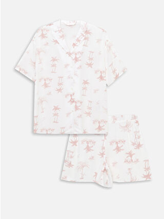 Açık Bej Baskılı