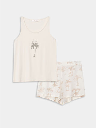 Açık Bej Baskılı