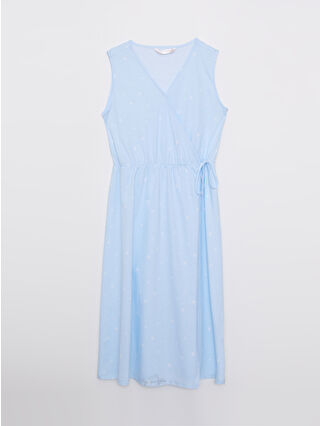 Açık Mavi Baskılı