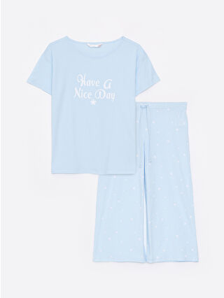 Light Blue Printed