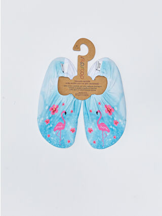 Açık Mavi Baskılı