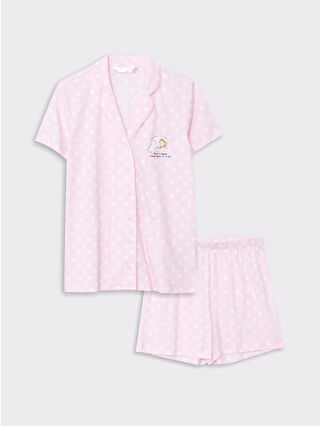 Açık Pembe Baskılı