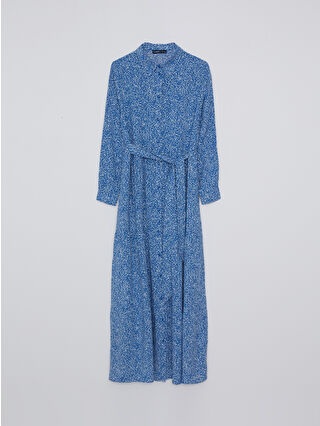 لون أزرق باهت مطبوع