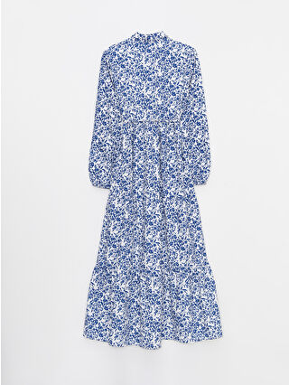 لون أزرق باهت مطبوع