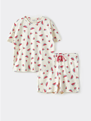 Açık Bej Baskılı