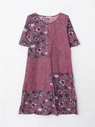 لون مرجانية باهت مطبوع