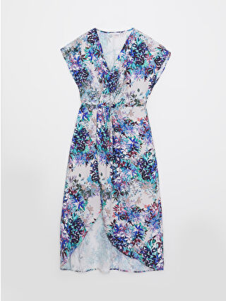 لون أزرق باهت مطبوع