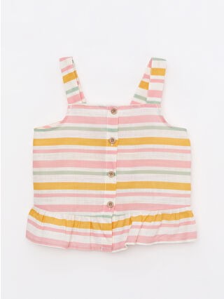 لون مرجاني باهت مخطط