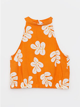 لون باستيل برتقالي مطبوع