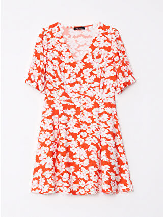 لون باستيل برتقالي مطبوع