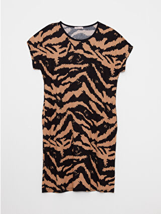 لون بيج داكن مطبوع