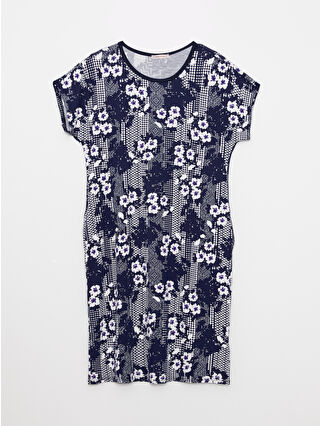 لون كحلي ساطع مطبوع