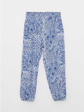 Canlı Mavi Baskılı