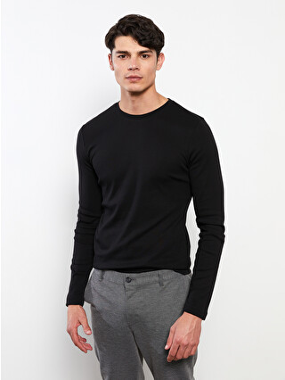 LCWAIKIKI Basic Crew Neck Long Sleeve Jersey Men's T-shirt