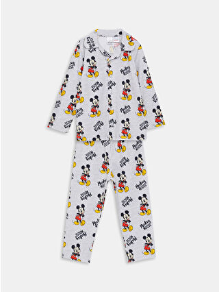 Grey Melange Printed