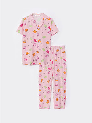 Açık Pembe Baskılı