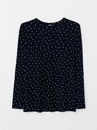 Açık Lacivert Baskılı