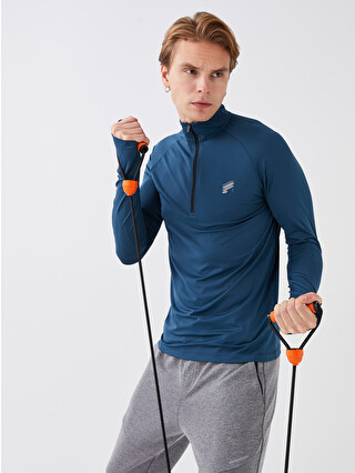 XSIDE ACTIVE Dik Yaka Uzun Kollu Baskılı Erkek Spor Sweatshirt