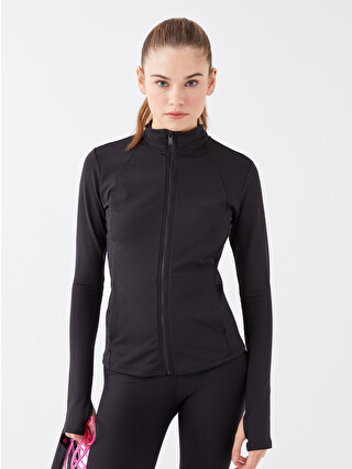 XSIDE ACTIVE Siyah Dik Yaka Kadın Spor Hırka - W29645Z8-RQN | LCW