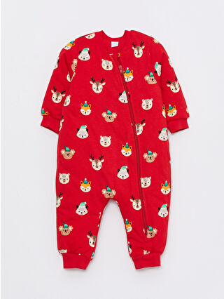 Canlı Kırmızı Baskılı