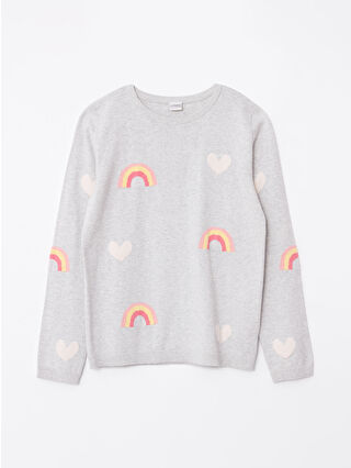 Grey Melange Printed