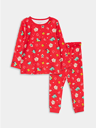 Bright Red Printed