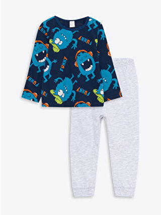 Navy Printed