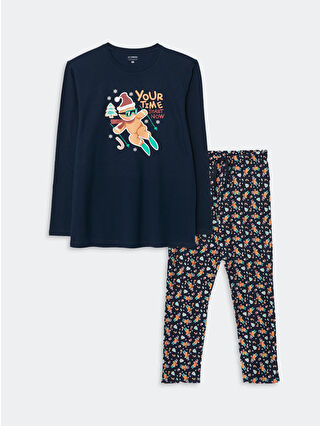 Navy Printed