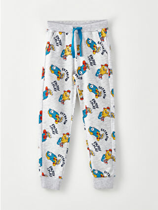 Açık Gri Baskılı