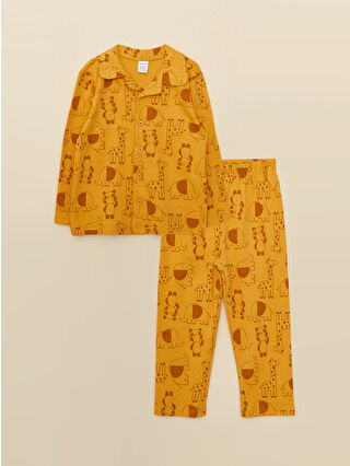 Koyu Sarı Baskılı