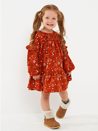 Koyu Turuncu Baskılı