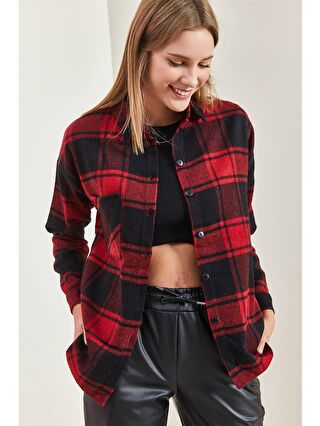 Koyu Kırmızı Ekoseli