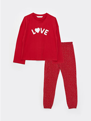 لون أحمر ساطع مطبوع