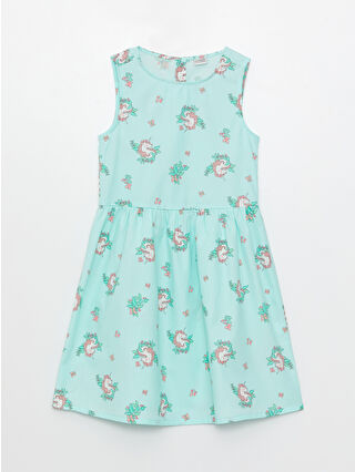 Aqua Green Printed
