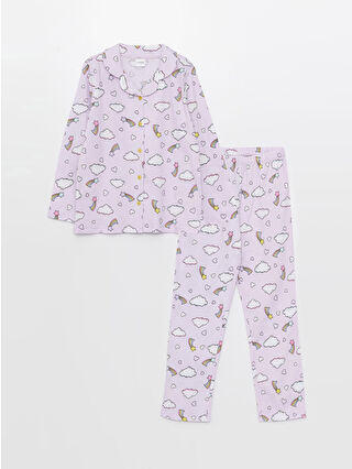 لون ليلكي داكن مطبوع