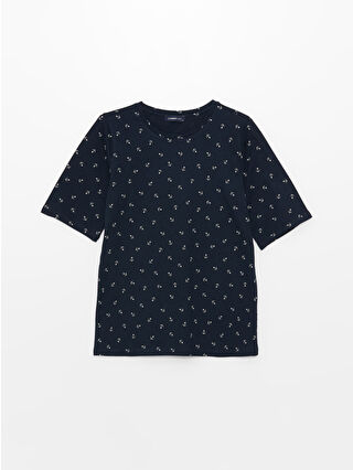 Dark Navy Printed
