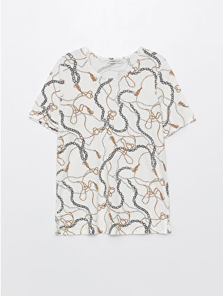 لون أبيض مطبوع