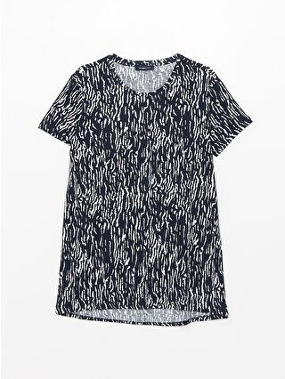Navy Printed