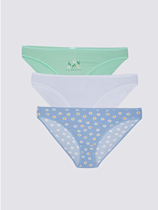 Pastel Blue Printed