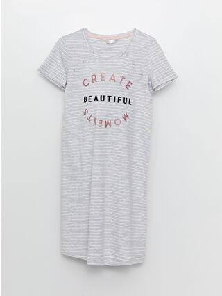 Grey Melange Printed