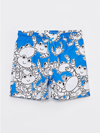 لون أزرق باهت مطبوع