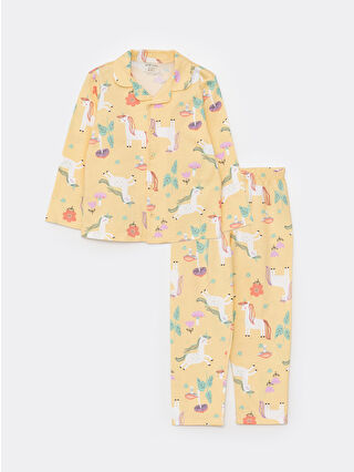 Açık Sarı Baskılı