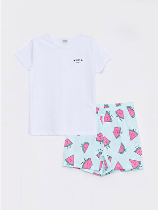 Light Aqua Green Printed