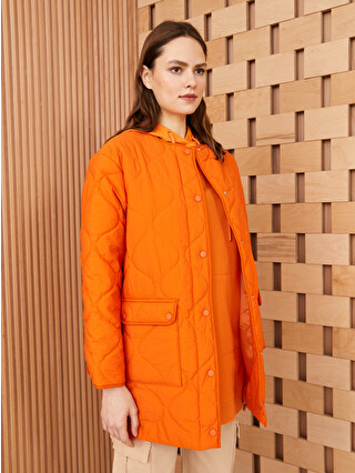 LCW Modest Woman Orange Jacket - S3AF03Z8-RGR | LC Waikiki