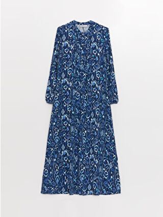 لون أزرق داكن مطبوع