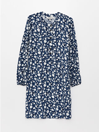 Koyu Lacivert Baskılı