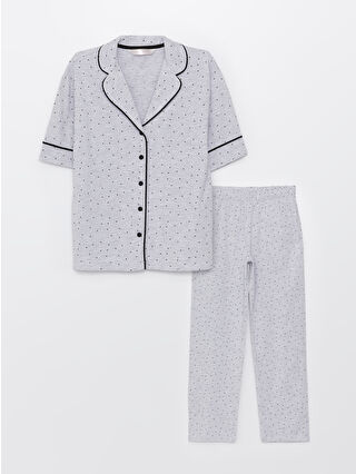 Grey Melange Printed