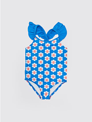 Canlı Mavi Baskılı