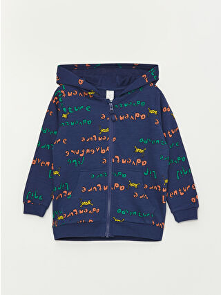 Açık Lacivert Baskılı