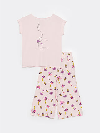 Açık Pembe Baskılı